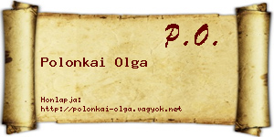 Polonkai Olga névjegykártya